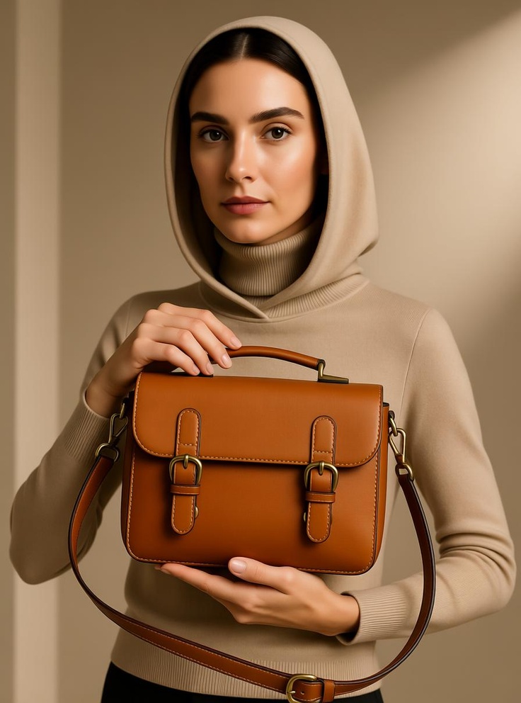 کیف رودوشی چرم طبیعی مدل آناهید - Image 2