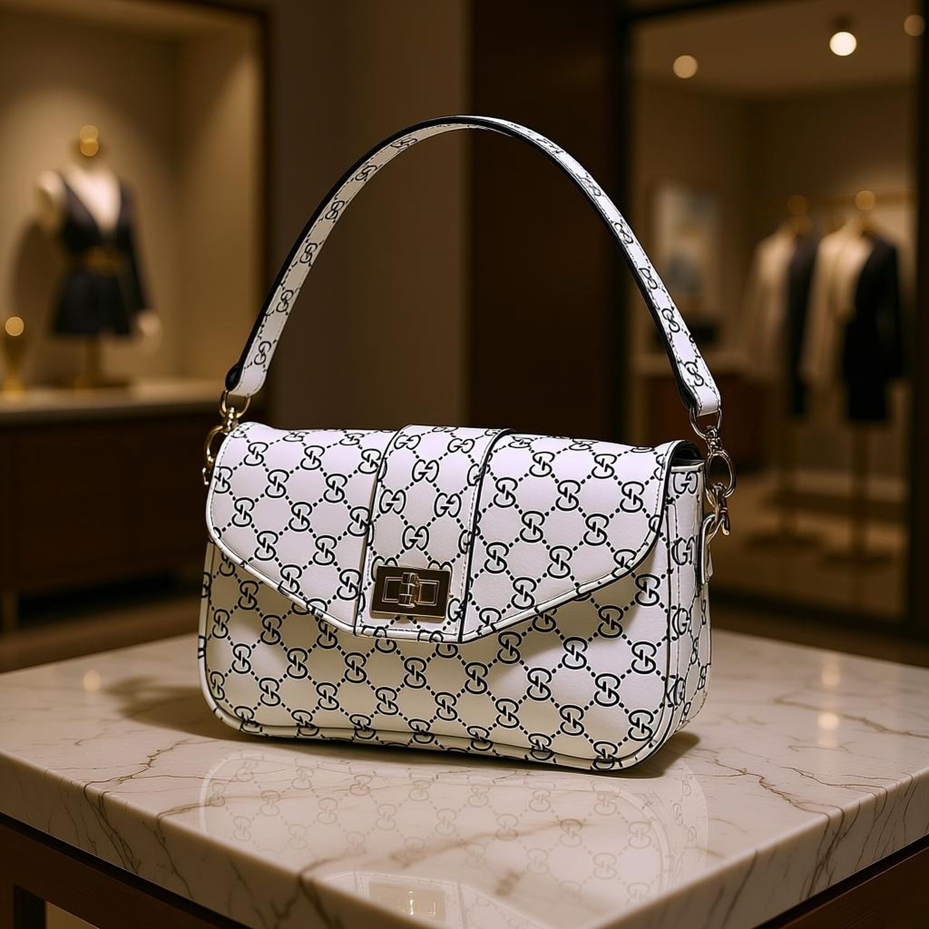 کیف چرم رودوشی طرح گوچی